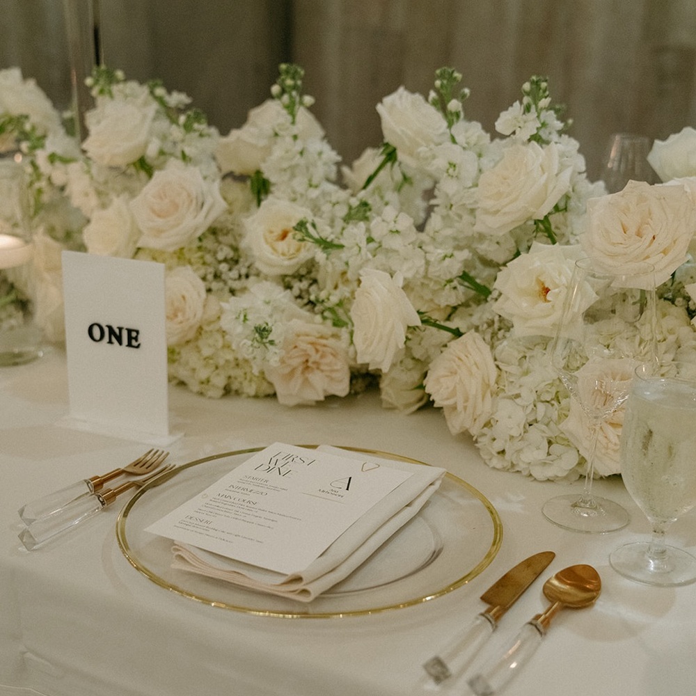Black and White Table Numbers 1-11